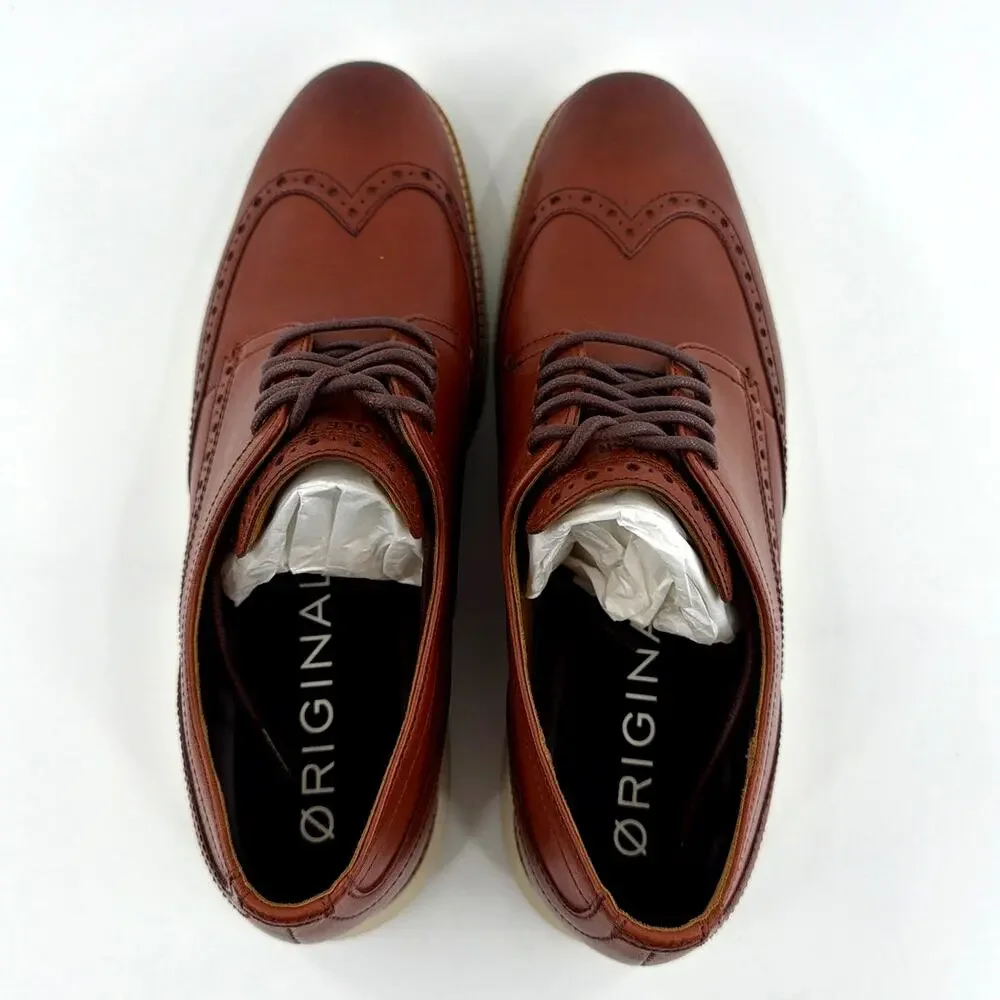 Cole Haan Woodbury Ivory Original Grand Wingtip Oxford Shoes Size 9.5M